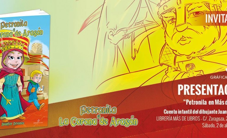 Juanfer Briones presenta en la Librería Más de Libros de Huesca 'Petronila y la Corona de Aragón'