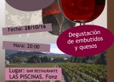 Cata de vinos de la D.O. Somontano, quesos y embutidos este viernes en el restaurante de las Piscinas de Fonz