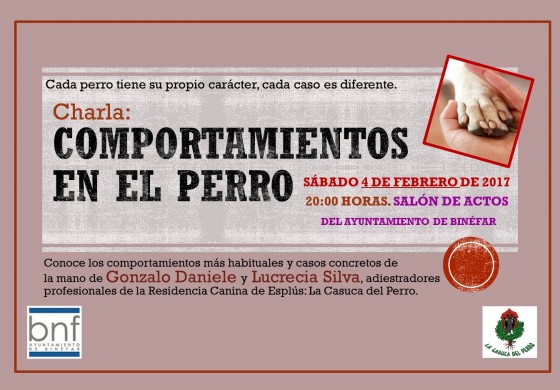 Charla en Binéfar sobre el comportamiento en el perro