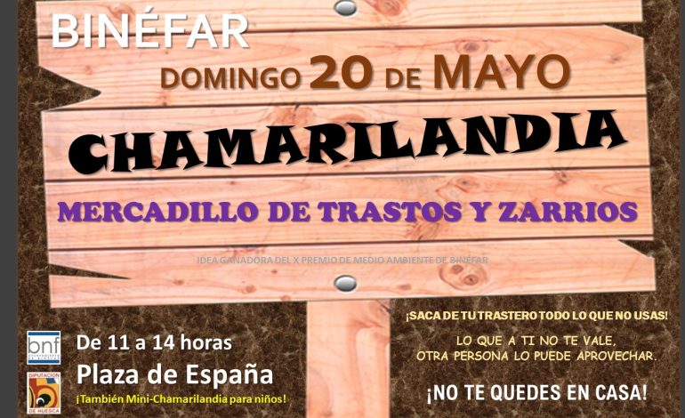 Chamarilandia, el mercado de objetos usados de Binéfar, se celebrará el 20 de mayo