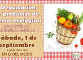 Degustación en Binéfar de productos de los huertos ecológicos impulsados por Medio Ambiente