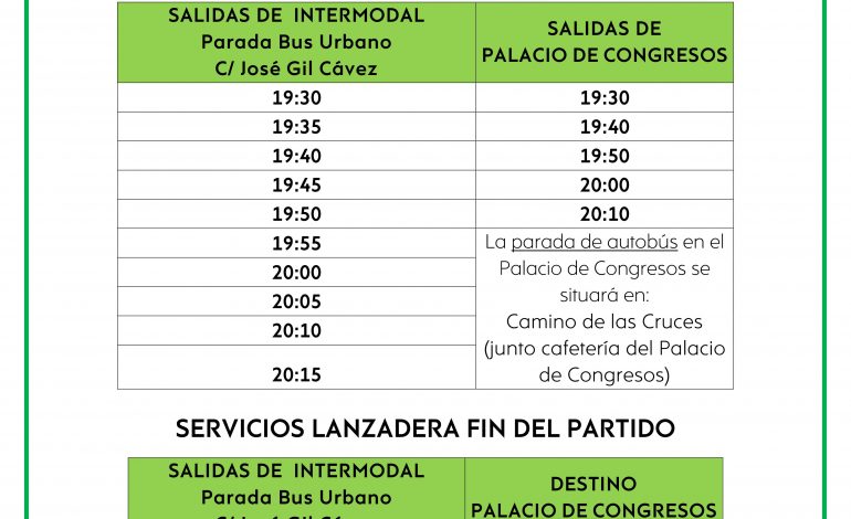 Servicio especial de autobuses al Estadio del Alcoraz para el partido SD Huesca-Real Betis