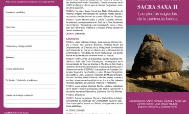 II Coloquio Internacional sobre las Sacra Saxa: las piedras sagradas de la península ibérica