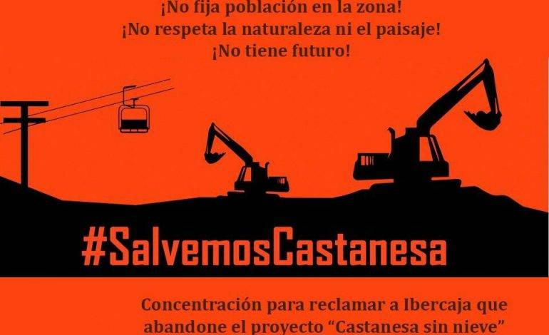 10S Cadena humana para que Ibercaja (Aramón) abandone el proyecto de Castanesa #SalvemosCastanesa