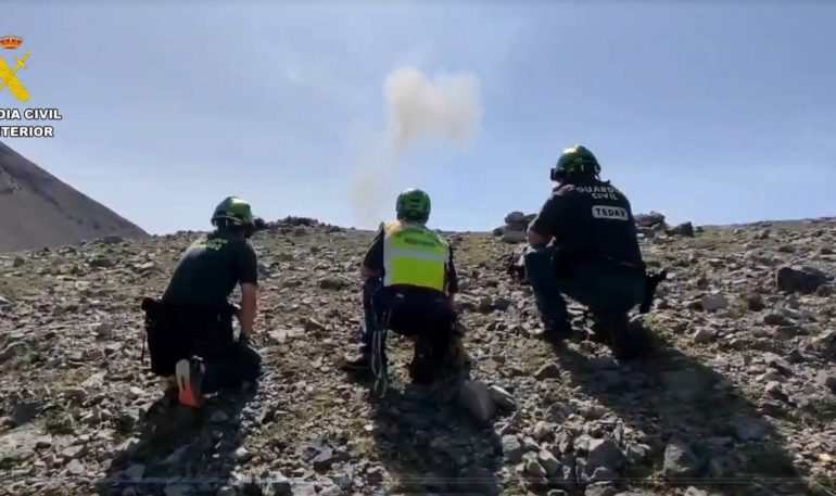 Detonación de una granada de la Guerra Civil en Bielsa