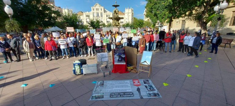 Cáritas Huesca celebra un acto para visibilizar el problema de la vivienda