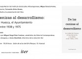 Presentación del libro 'De las cenizas al desarrollismo: La ciudad de Huesca, el Ayuntamiento y sus élites entre 1938 y 1975'