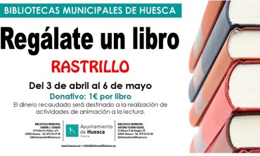 Rastrillo de libros en las Bibliotecas Municipales de Huesca